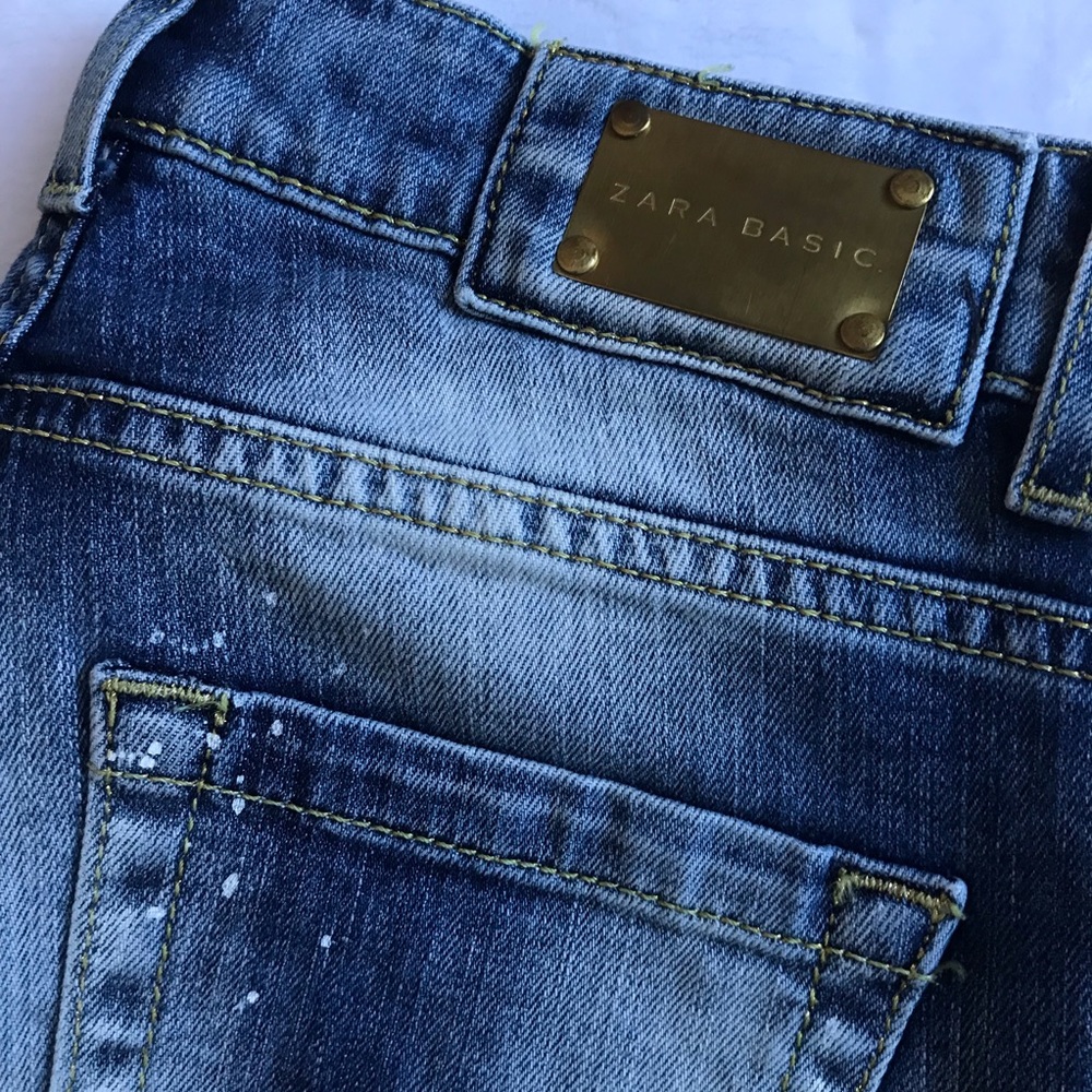 Zara Basic Splatter Paint Jeans - image 6